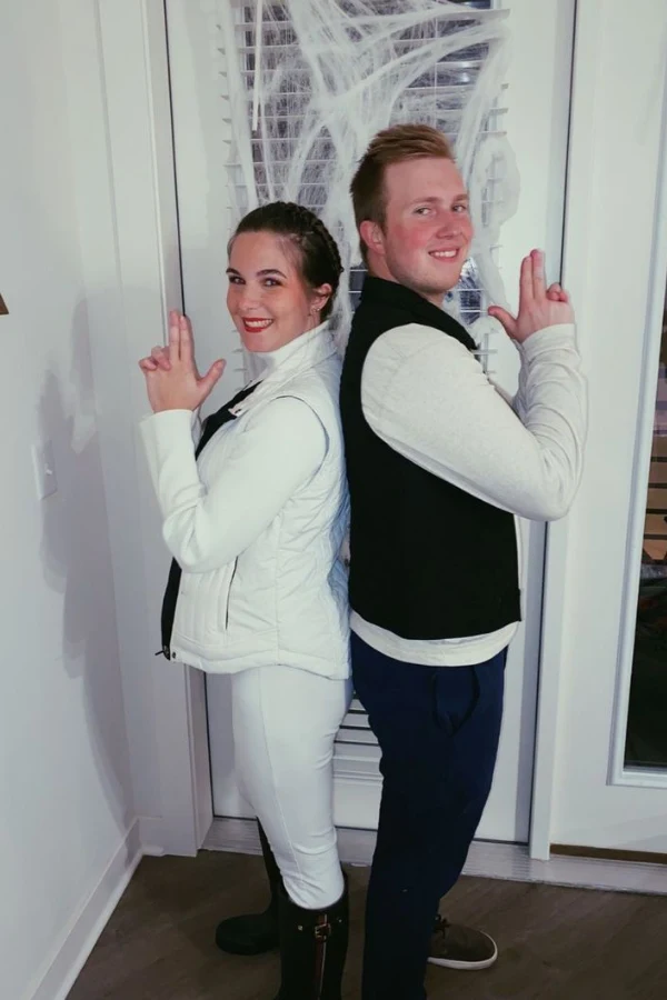 Han Solo & Princess Leia couple Halloween Costumes