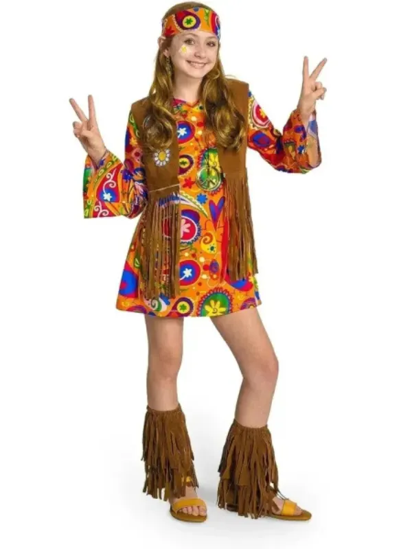 Hippie 1960s Girls Halloween Costumes
