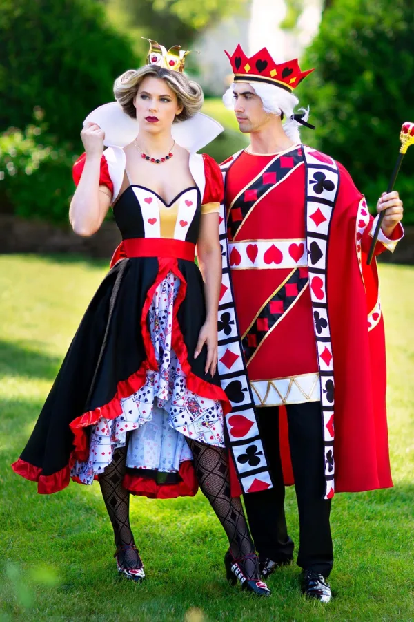 King & Queen of Hearts couple Halloween Costumes