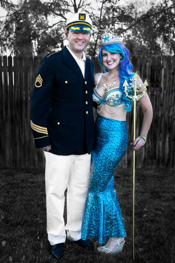Mermaid & Sailor couple Halloween Costumes