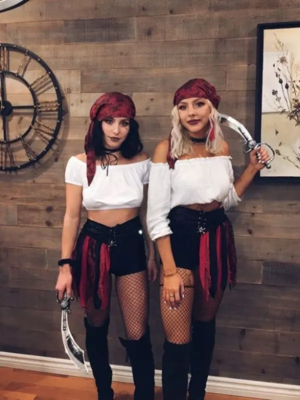 Pirate College Girls Halloween Costumes