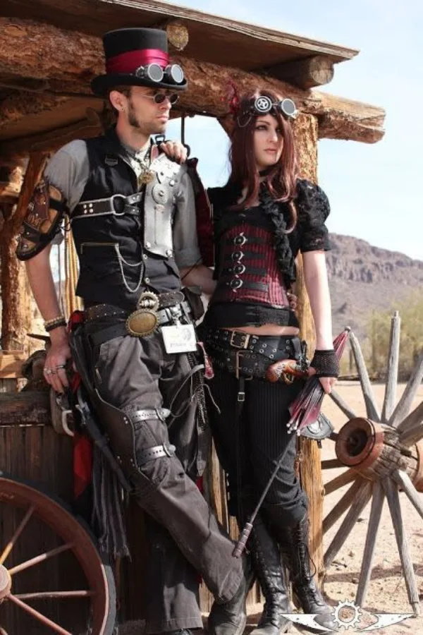 Steampunk Adventurers couple Halloween Costumes