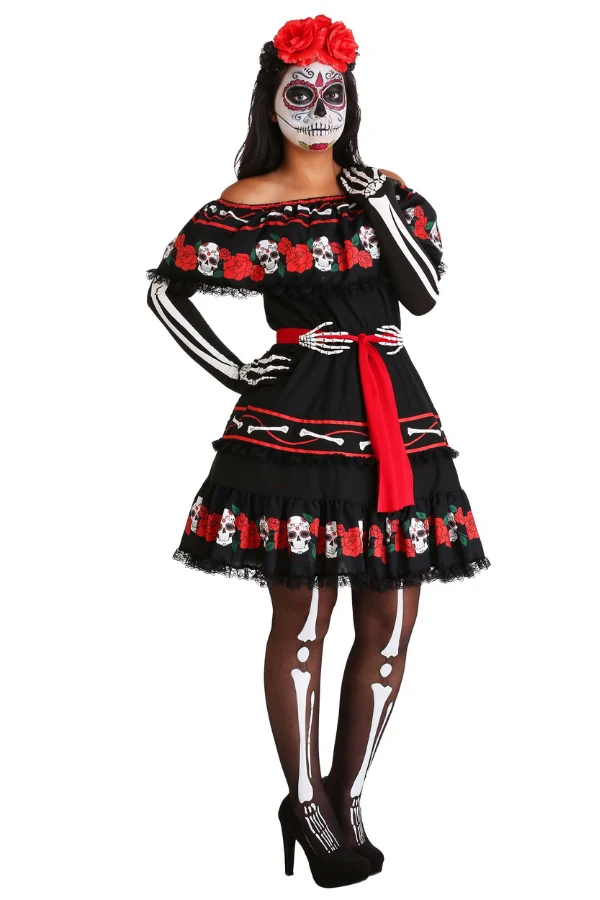 Sugar Skull Halloween Costumes for College Girls