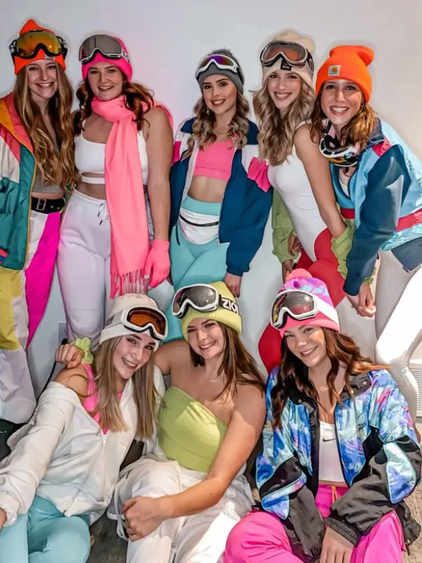 80s Ski Trip Last-Minute Halloween Costumes for collage girls