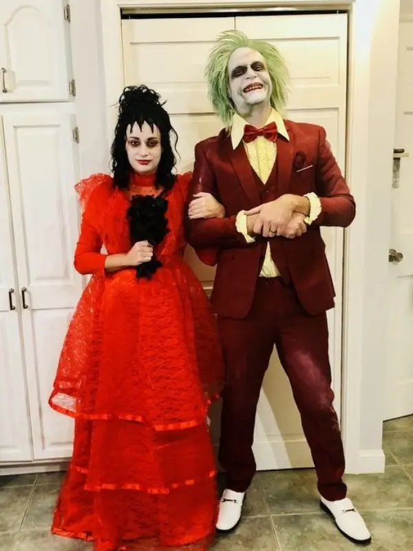 Beetlejuice & Lydia Deetz Couple Halloween Costume