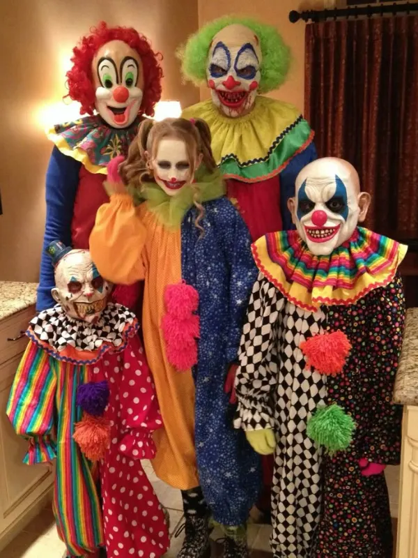 Circus Clowns Family Halloween Costumes