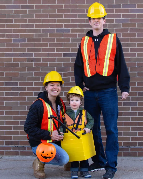 Construction Crew Fun Family Halloween Costumes