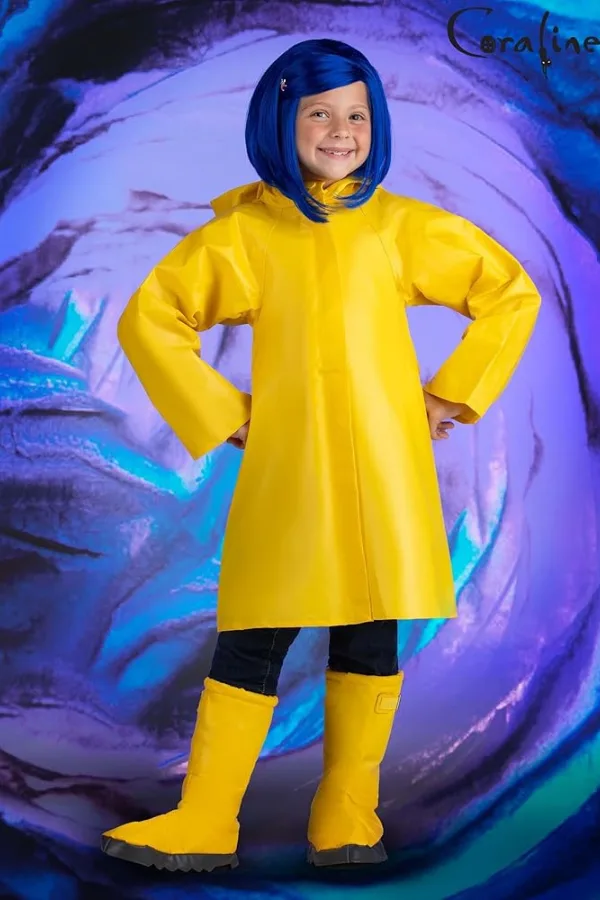 Coraline’s Yellow Raincoat Kids Halloween Costumes