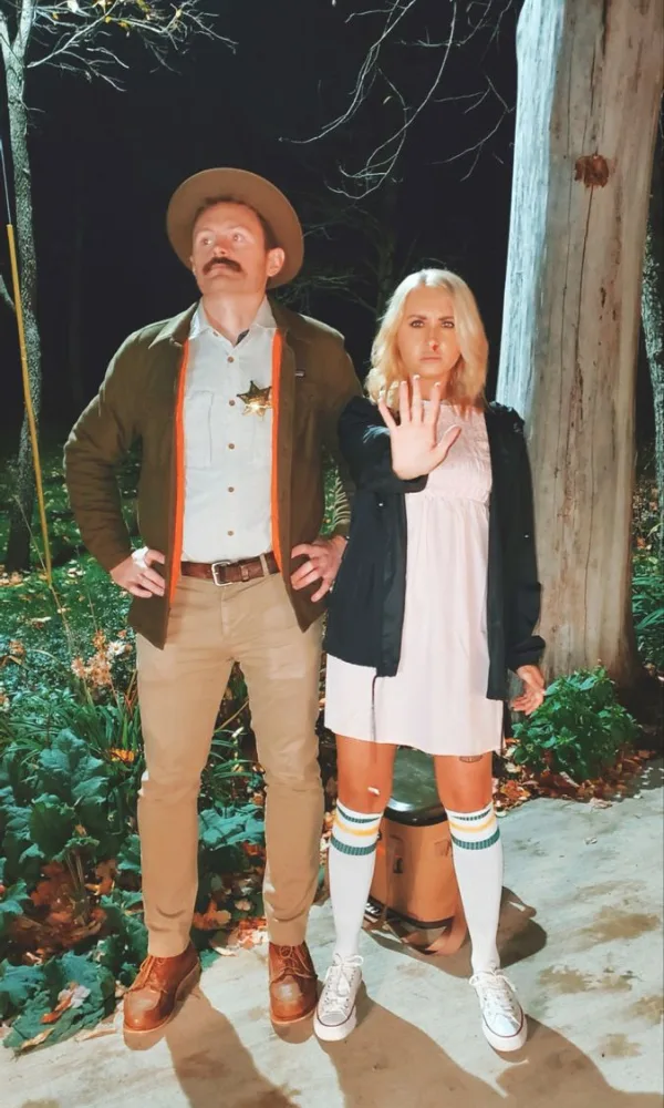 Eleven & Chief Hopper (Stranger Things) Couples Halloween Costume Ideas