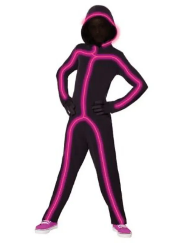 Glow-in-the-Dark Stick Figure teen girl halloween Costume