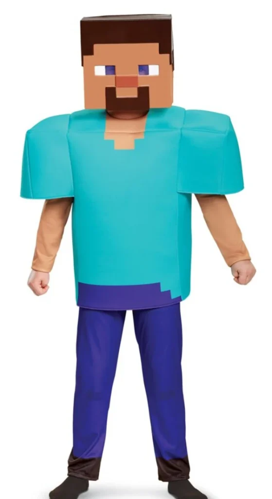 Minecraft Steve kids Halloween Costumes