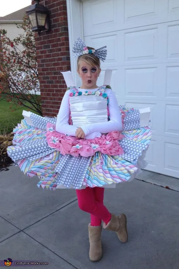 Paper Doll Teen Halloween Costume