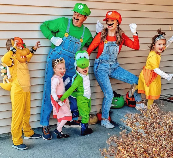 Super Mario Party Family Halloween Costumes