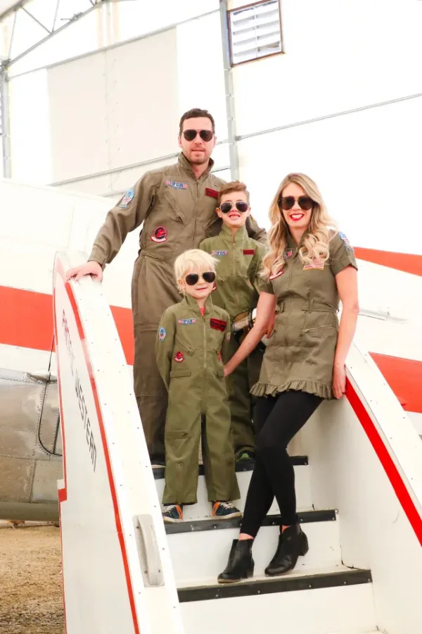 Top Gun Aviators Family Halloween Costumes