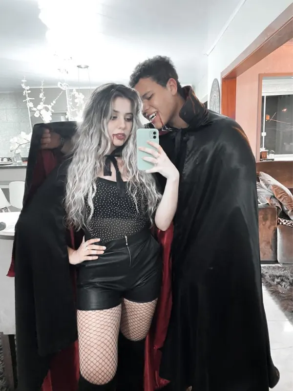 Vampire & Victim Couple Halloween Costumes