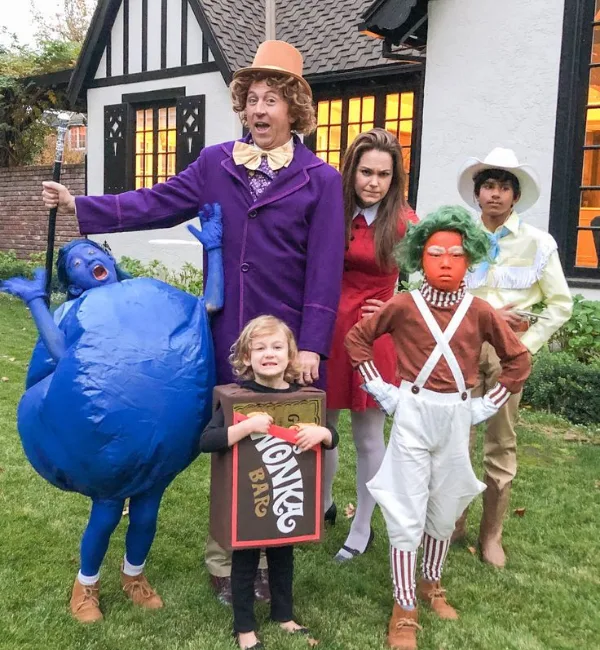 Willy Wonka & Oompa Loompas Family Halloween Costumes