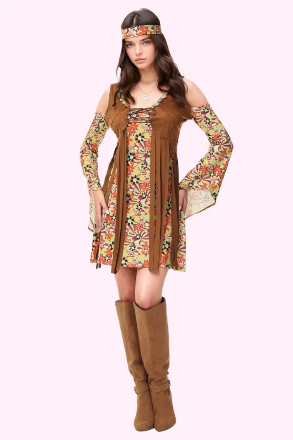 Psychedelic Disco Diva College Halloween Costumes