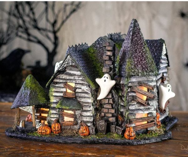 Custom Model Haunted House Halloween Decor