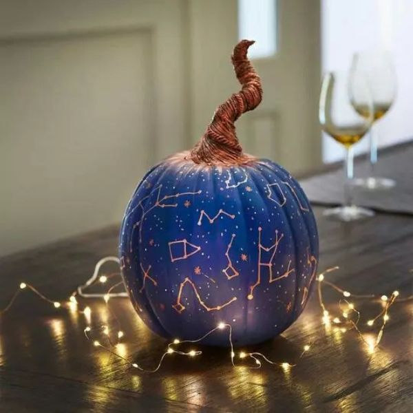 Galaxy Halloween Pumpkins decor
