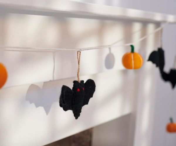 Halloween Felt Bats Pumpkins Garland