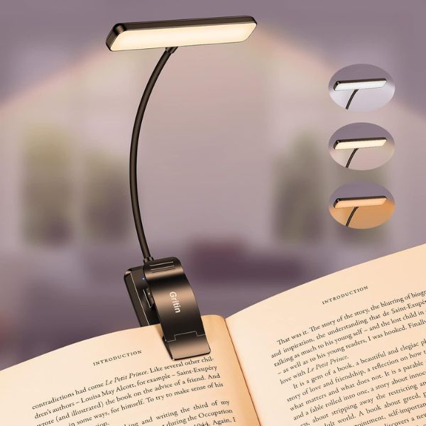 LED Rechargeable Book Light for dorm room