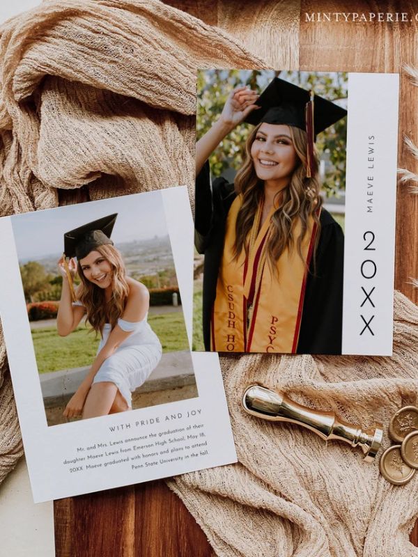 Photo Graduate Postcard invitation