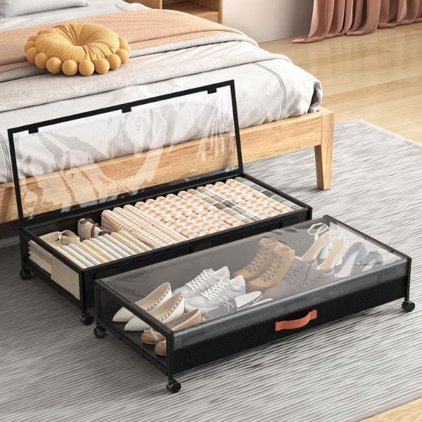 Under Bed Storage with Wheels dorm room essential