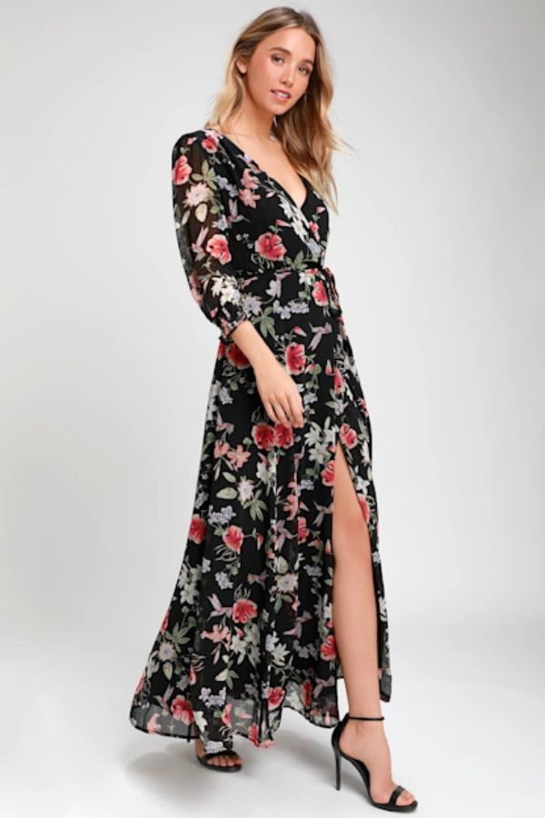floral college graduation dress