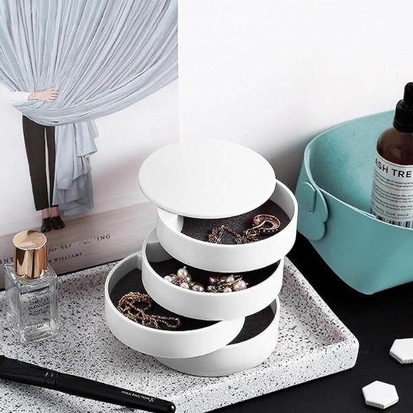 rotating jewelry organizer for girls, dorm room essential