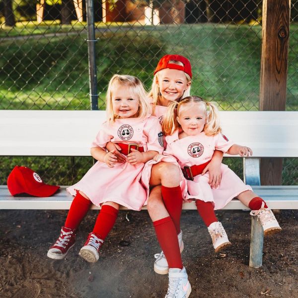 Rockford Peaches baseball Costume for Kids