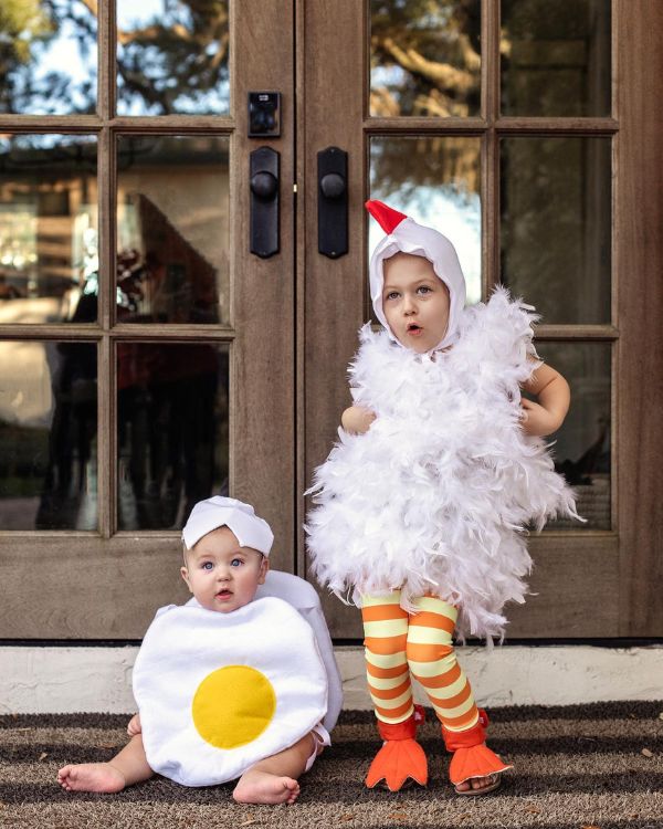 chicken and a fried egg costume for kids